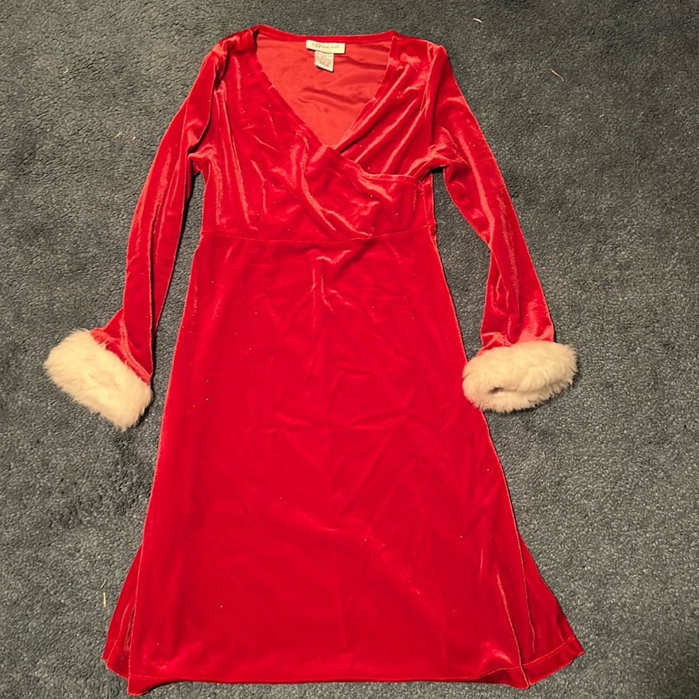 Bonnie Jean size 10 red Christmas dress